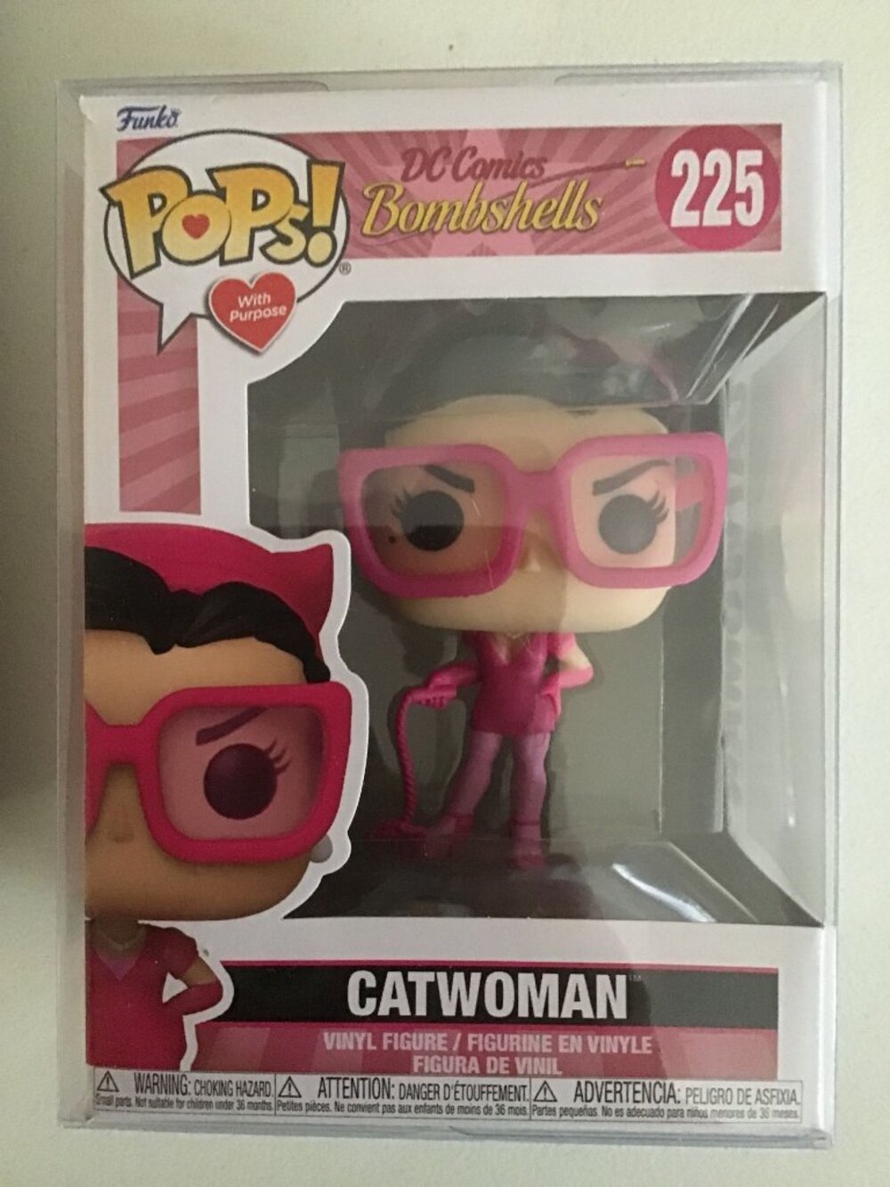 Funko Pop! DC Bombshells Catwoman #225 with Purpose Vinyl Figure w Protector NIB